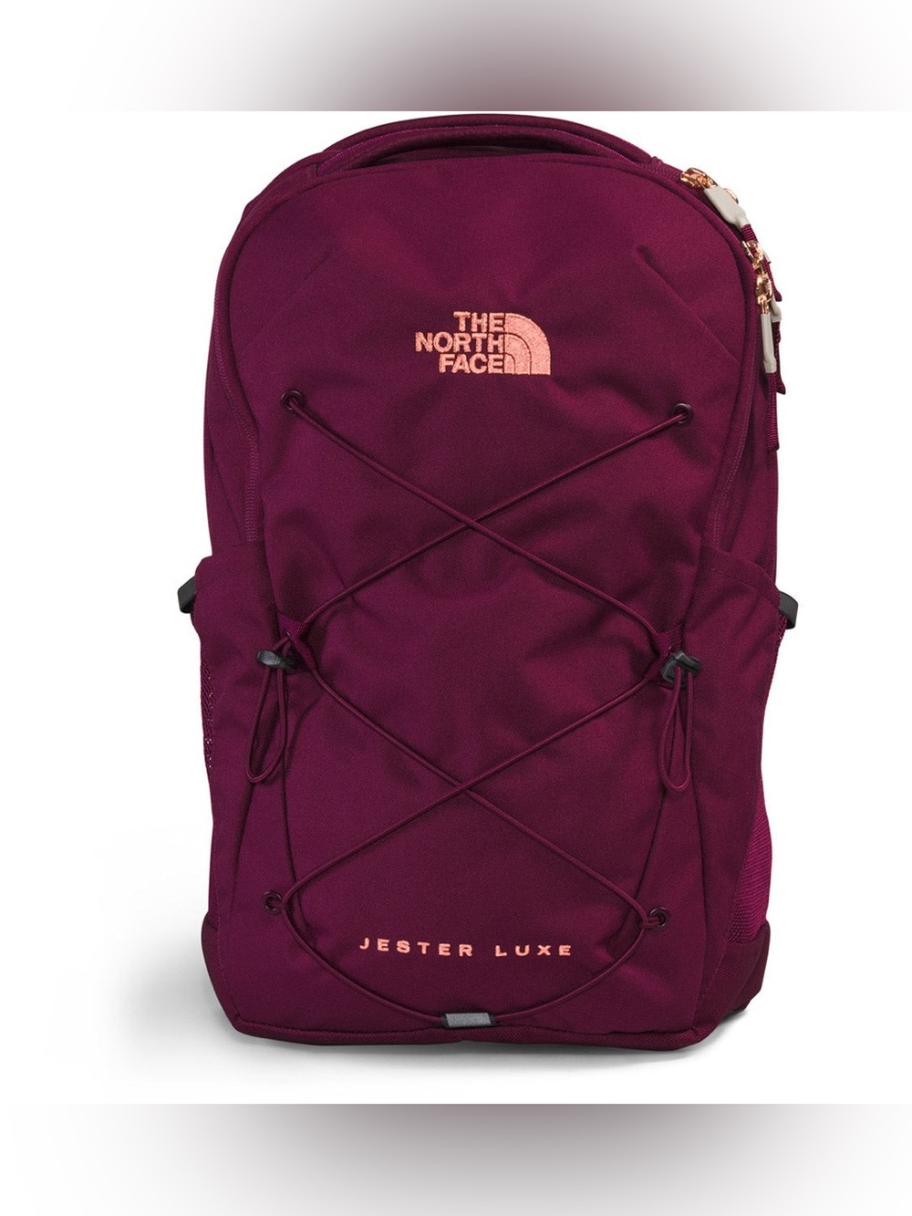 The north face Women's Jester Luxe backpack gardenia metallic coral travel